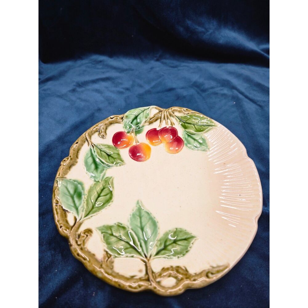 Vintage Czechoslovakian Majolica Fruit Plate